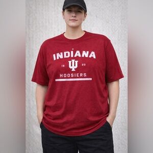 NWT Indiana University Hoosiers Tee – Red Crewneck, Size XL (Men’s Classic Fit)